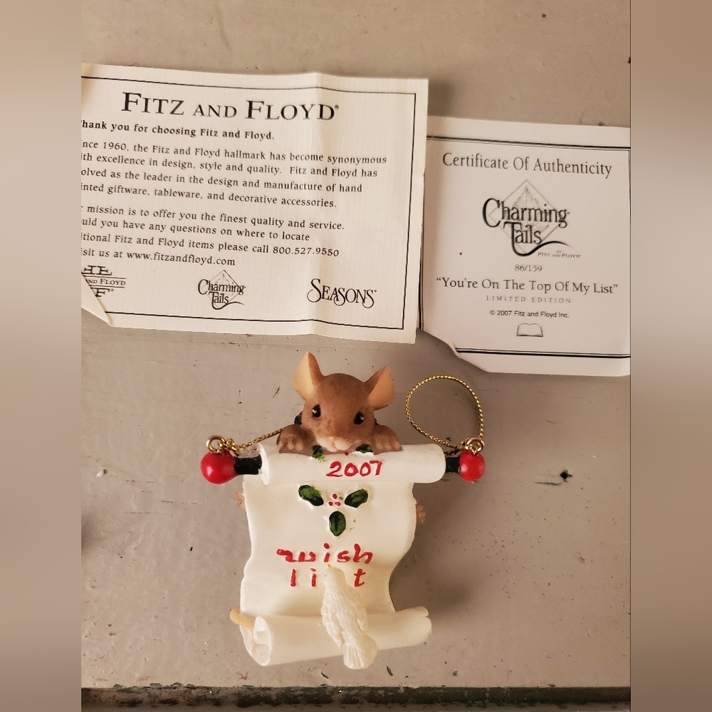 2007 charming tails ornament